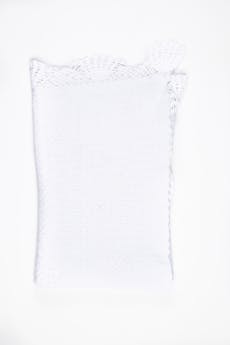 Manta tejida blanca 110x80
