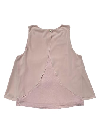 Blusa Elle palo rosa de gasa con abertura en la espalda, forro de viscosa tipo polo. Busto 100cm Largo 58cm foto 2