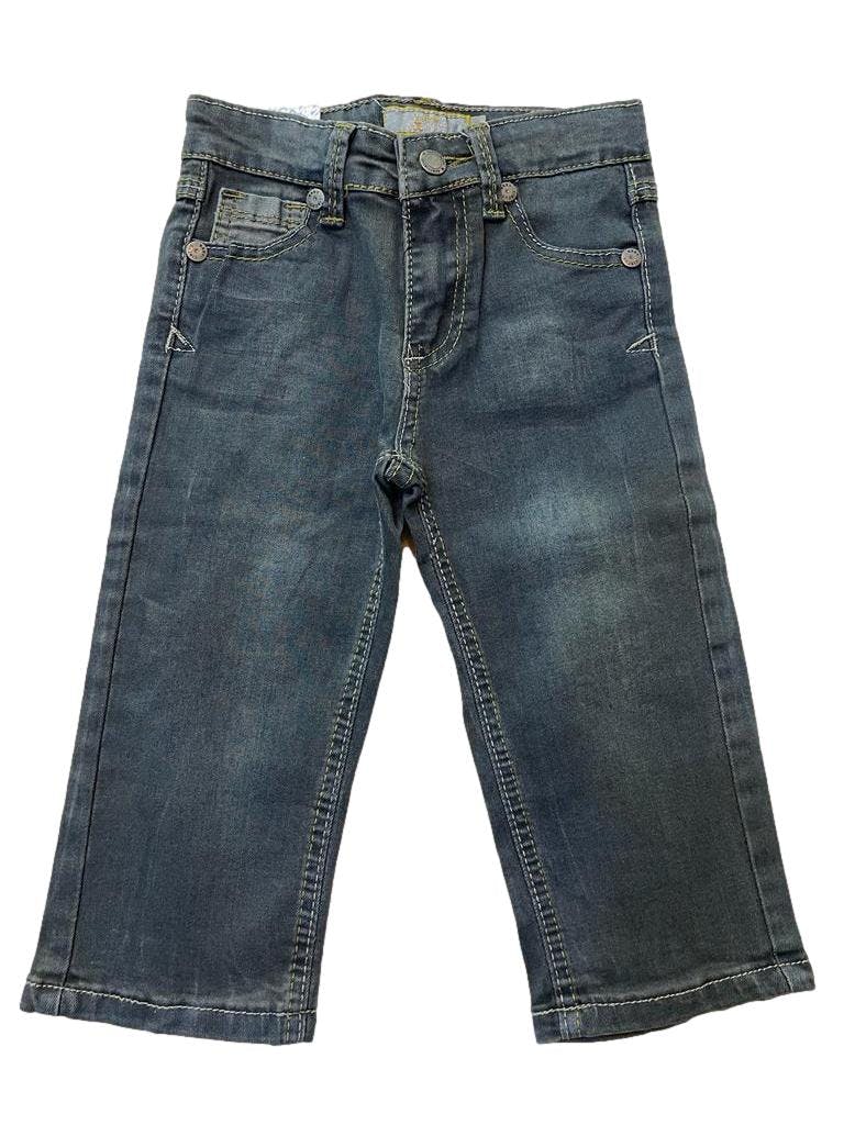 Jean Circus gris focalizado, 70% algodón stretch, cintura regulable internamente. Nuevo con etiqueta, precio original S/ 60. 18Meses