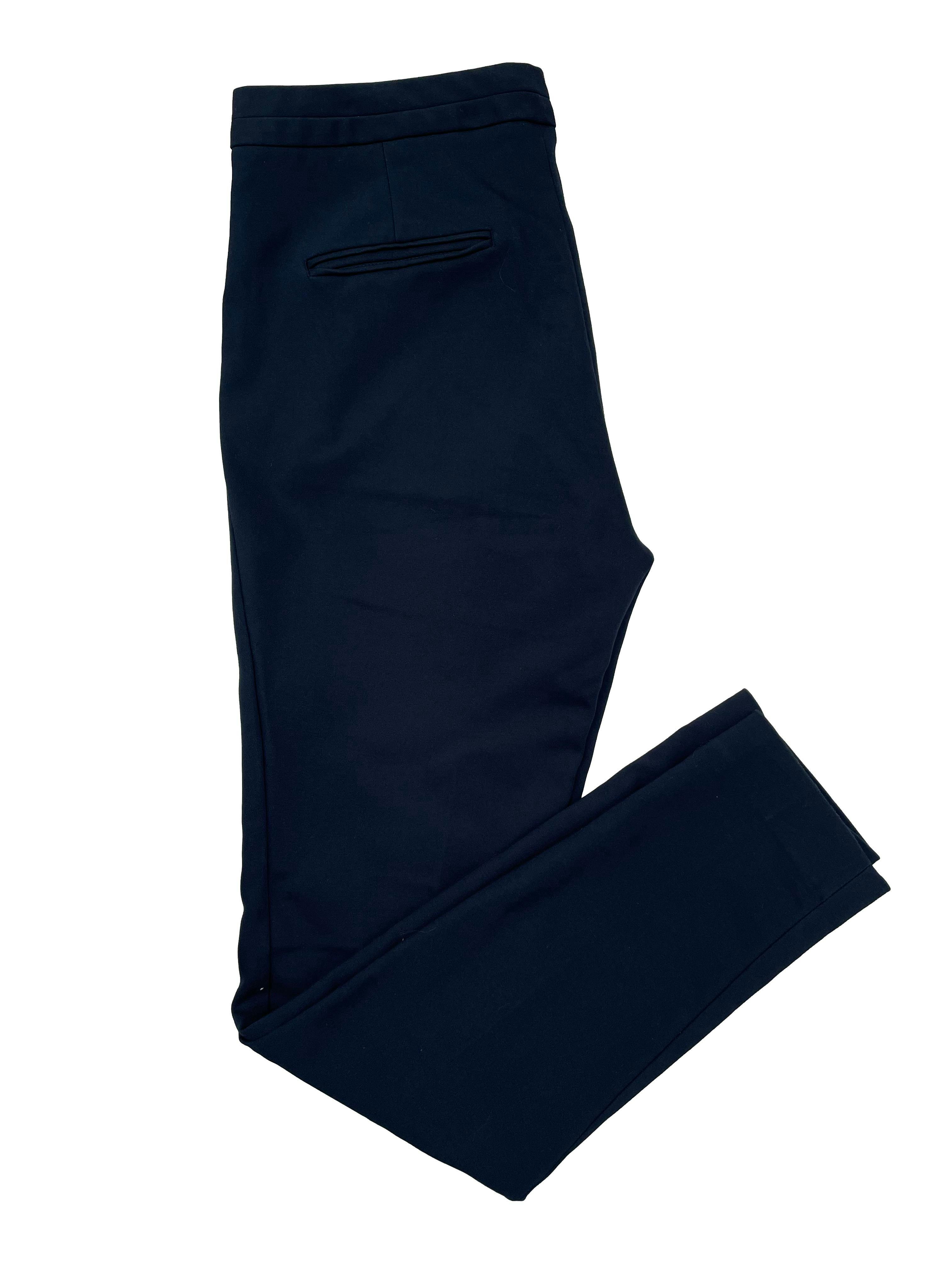 Pantalón formal Zara azul, corte slim, cierre y broche delanteros. Cintura 80cm Tiro 25cm Largo 95cm
