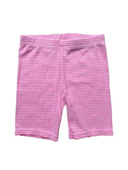 Biker short Carter´s a rayas rosadas y blancas 100% algodón