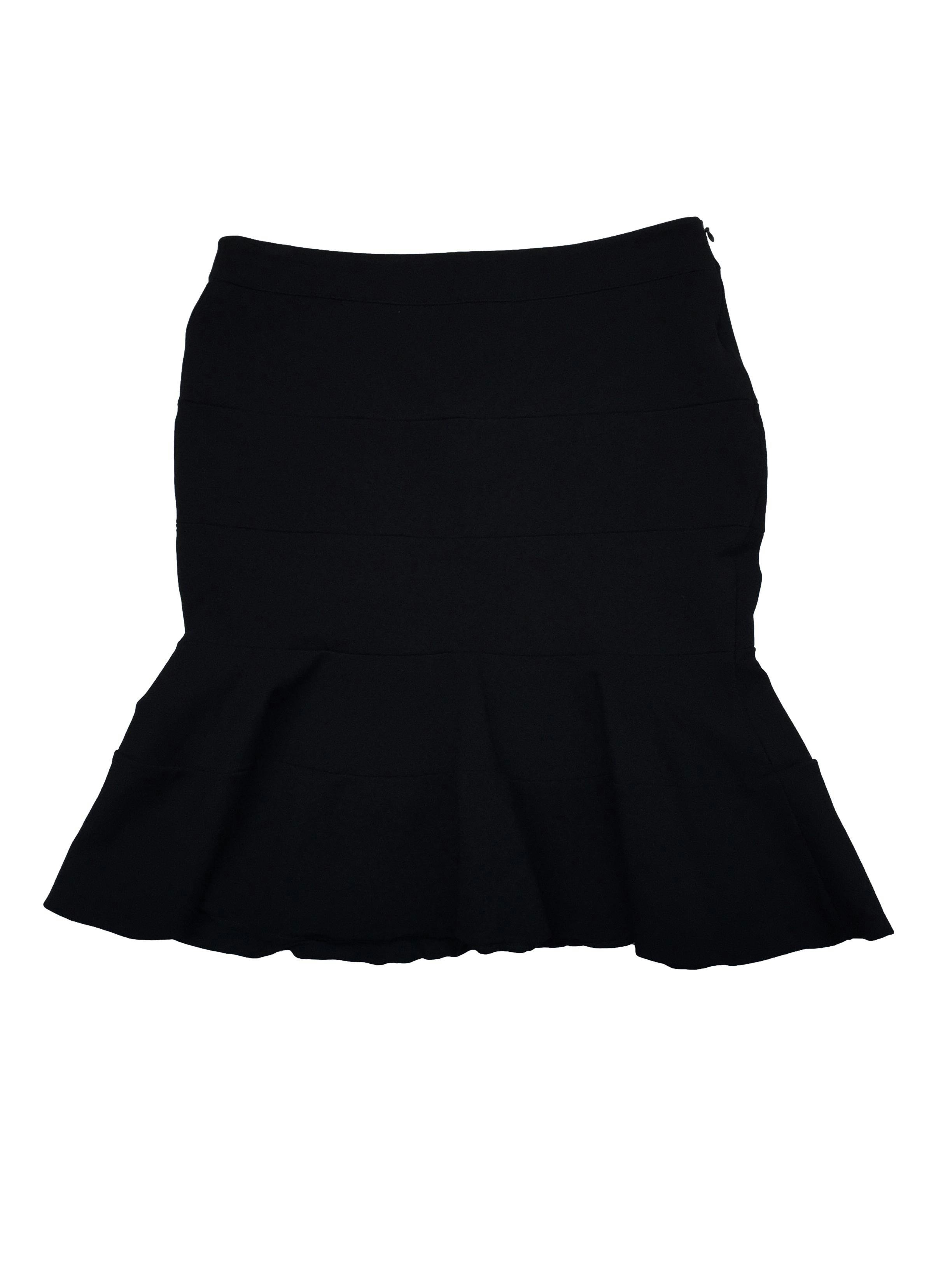  Skirts N Scarves Blusa corta de algodón y licra negra