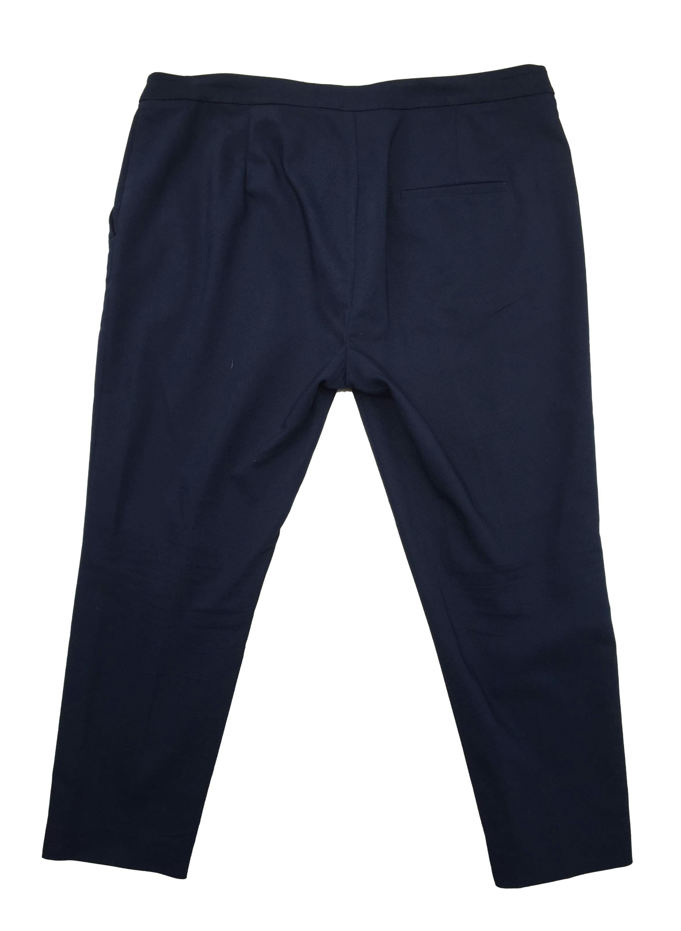Pantalón formal H&M azul, slim fit stretch. Cintura 100cm Tiro 26cm Largo 92cm