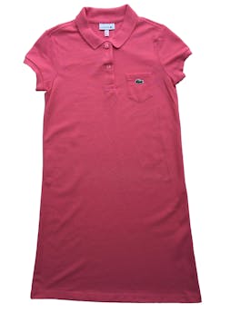 Vestido Lacoste de piqué rosa 100% algodón
