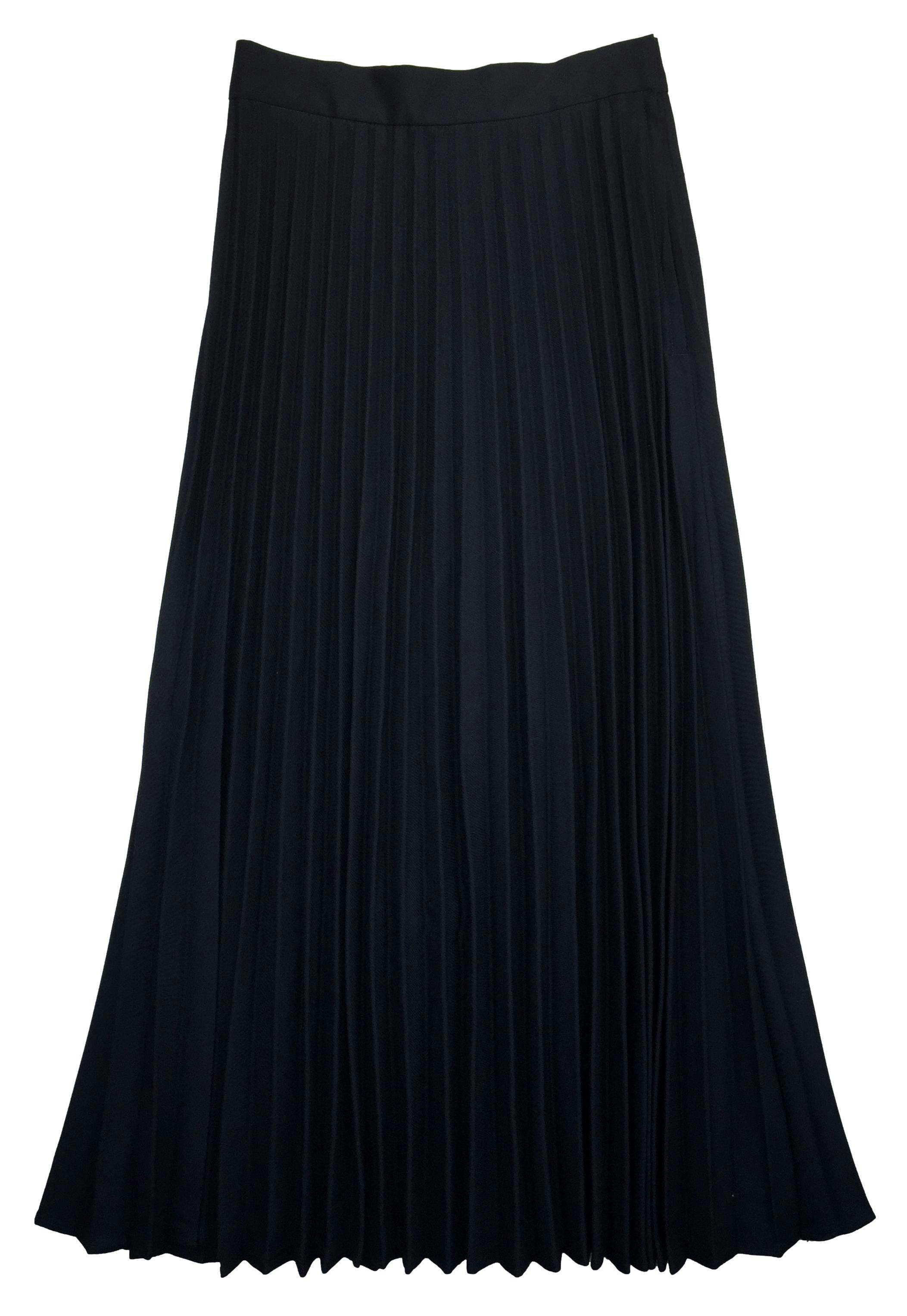 Falda H&M negra plisada con cierre y botón lateral. Cintura 65cm Largo 92cm. Nuevo con etiqueta