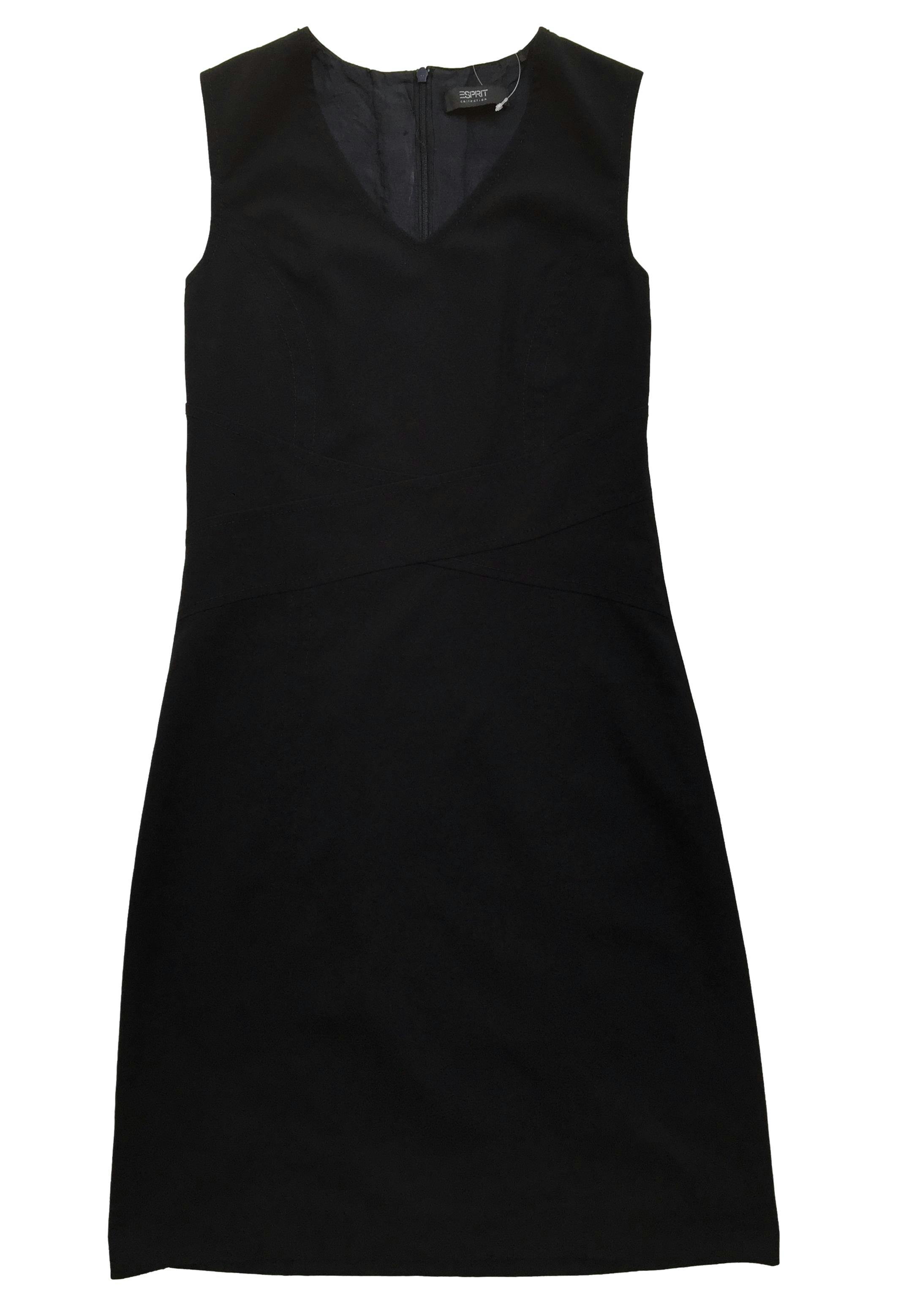Vestido Espirit negro, corte en A, forro y cierre posterior invisible. Busto 84cm, Largo 90cm.