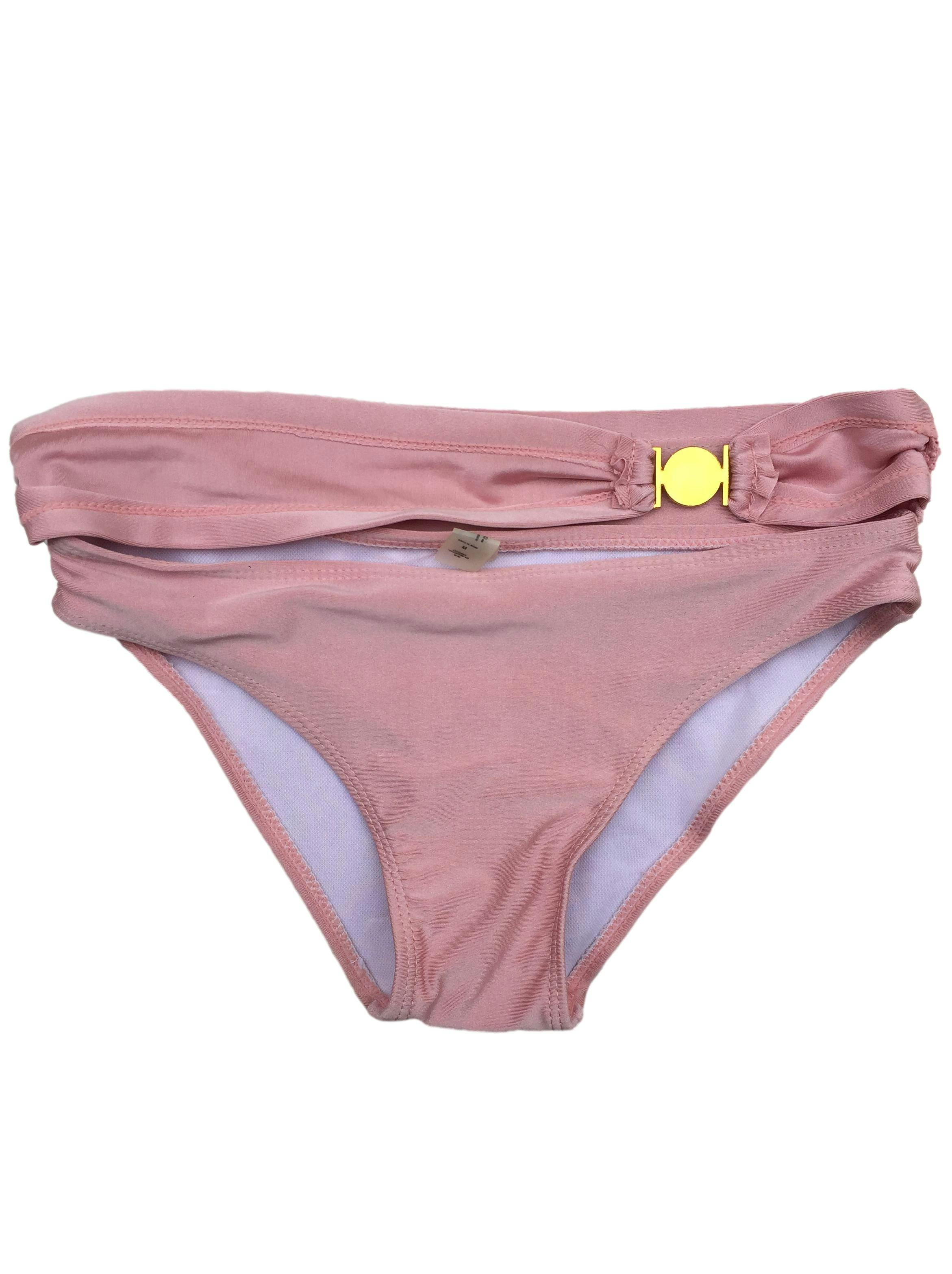 Truza ropa de baño rosa perlado. Cintura: 66cm. Nuevo sin etiqueta