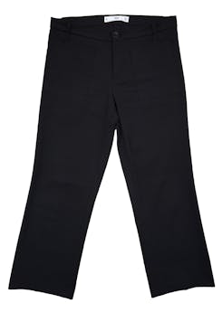 Pantalón negro Mango 53% algodón, bolsillos delanteros. Cintura 80 cm, Tiro 23 cm, Largo 85 cm.