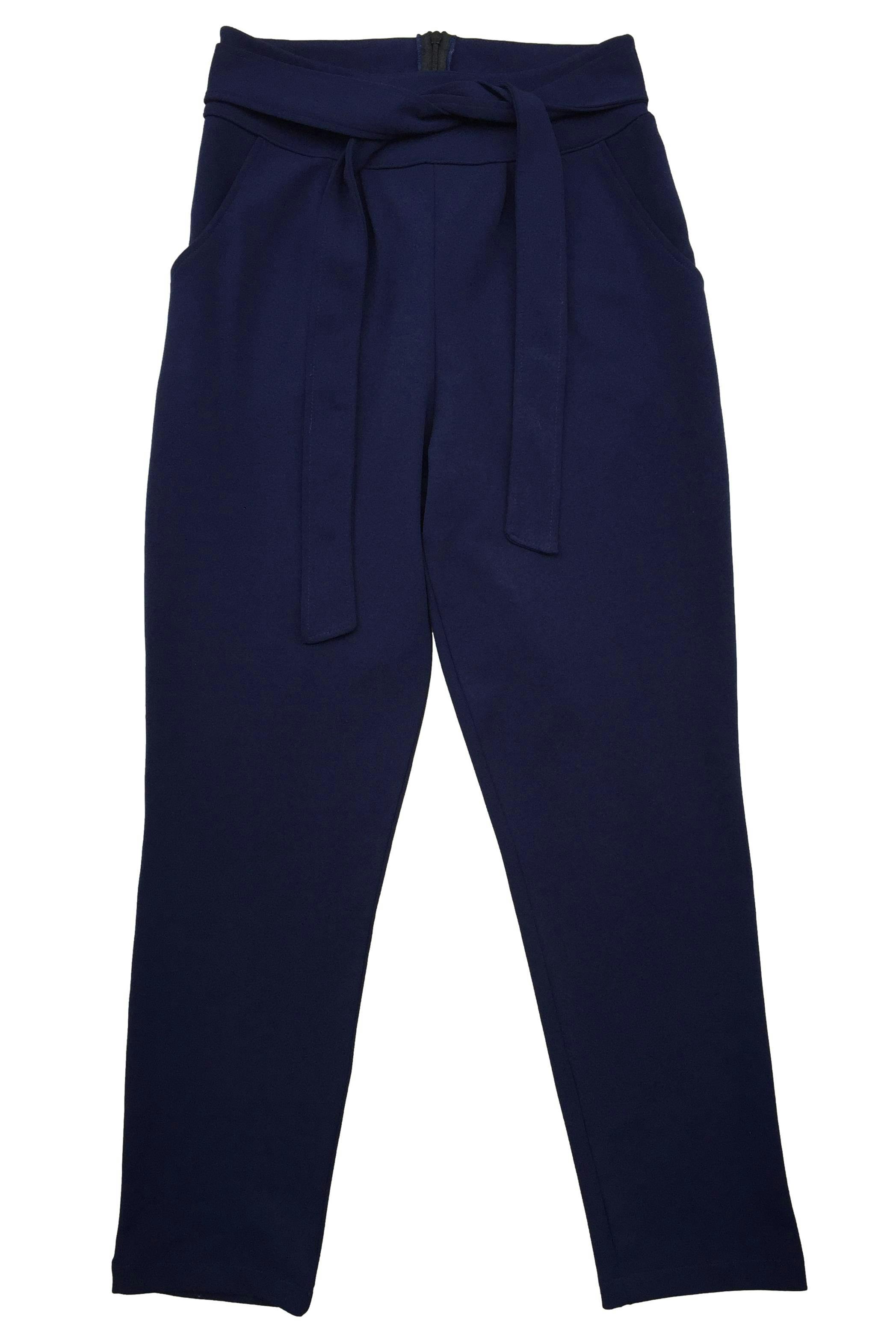 pantalon - Pantalón azul One love 100% algodón con cintos para amarrar, bolsillos y cierre posterior. Cintura 68 cm, Tiro 32 cm, Largo 97 cm.  - Talla S  - One love
