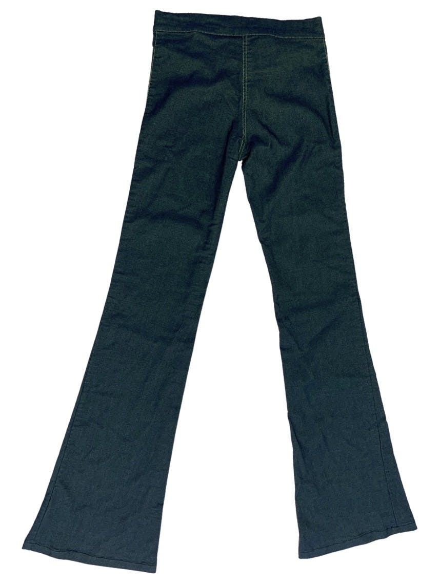 Pantalón strech denim tornasolado delgado con botón cierre, cintura 60cm, tiro 27 cm, largo 100 cm