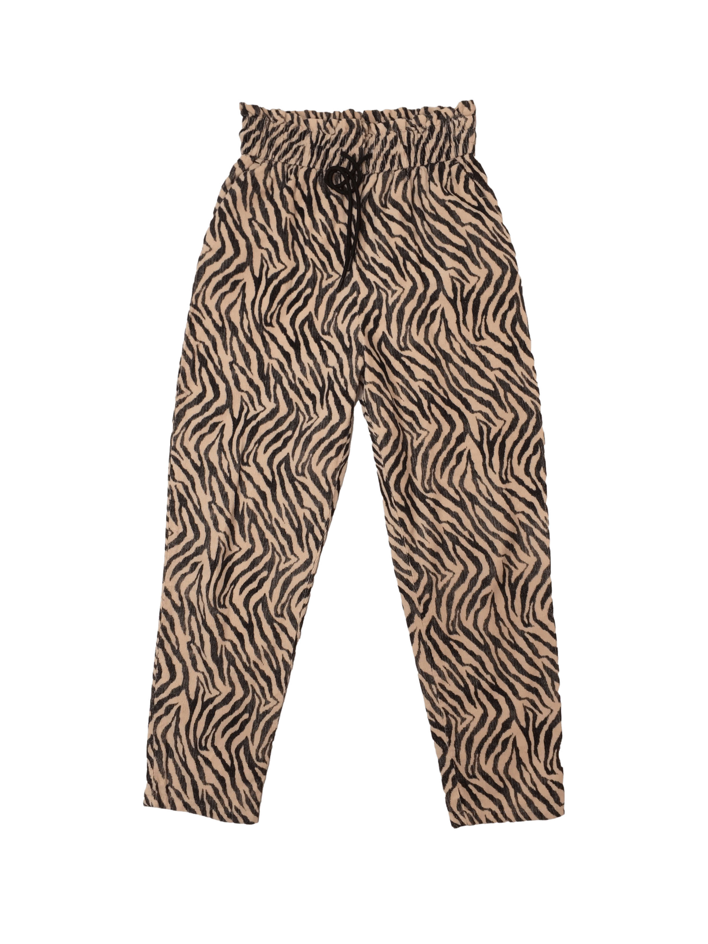 Pantalón Zara animal print, elástico en la cintura con bolsillos, cintura 66cm sin estirar, 66cm. largo 100cm.