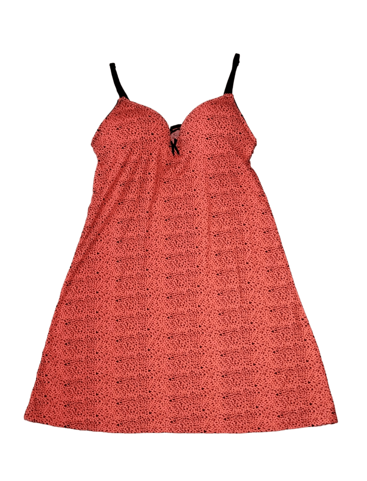 Underwear Index coral neón, con copas y tirantes ajustables Busto 70 cm (sin estirar) Largo 67 cm