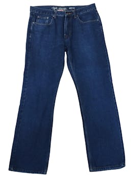 Pantalon jean Topitop rigido, pierna ancha. Cintura: 84 cm,tiro: 28 cm, largo: 105 cm