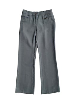 Pantalón gris a rayas Michelle Belau. Acabado brilloso. Cintura 74cm. Largo 98cm.