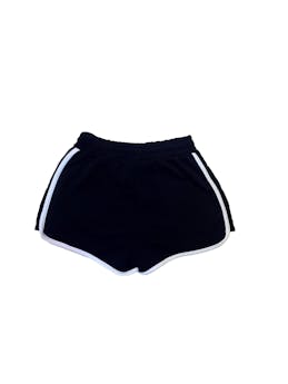 Short negro con filos blancos en algodón , cintura: 50 cm, ( sin estirar ) ,largo: 27 cm
