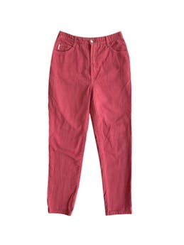 Pantalón jean vintage Bongo, estilo mom jean, 100% algodón color coral. Cintura: 72cm, Cadera: 96cm, Largo: 100cm.