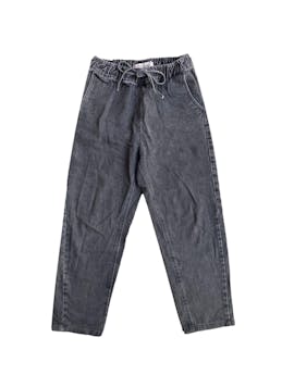 Pantalón Jean Doo Australia gris con cintura elástica. Cintura: 70cm (sin estirar), largo: 95cm