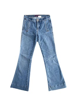 Pantalón Jean Vigoss bootcut. Cintura: 66cm, largo: 94cm