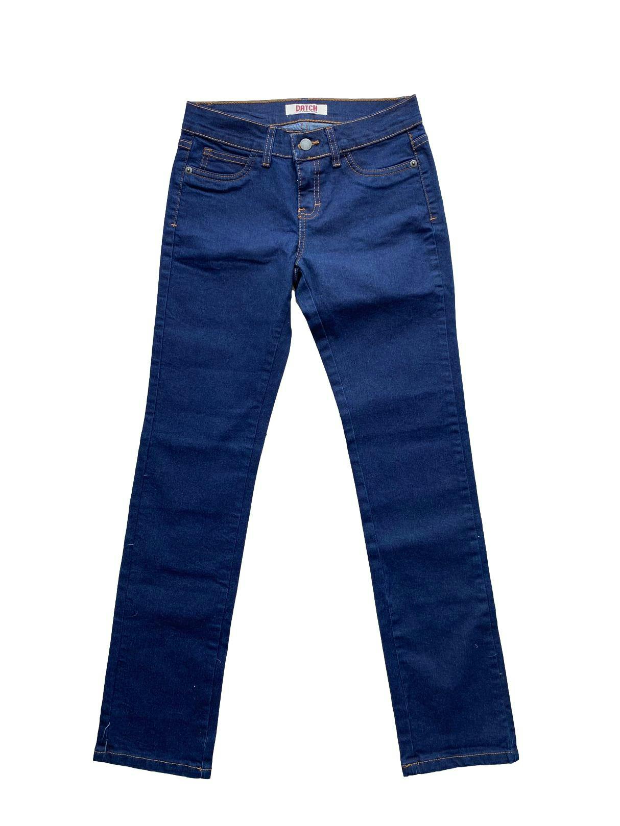 Pantalón jean oscuro Datch. Cintura: 70cm, largo: 98cm