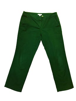 Pantalón New york & company  verde con pequeños rectángulos negros 97% algodón Cintura: 82 cm Tiro: 26 cm Largo: 88 cm