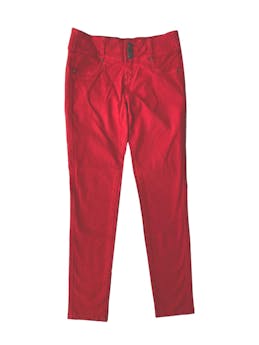 Scombro - pantalón rojo con bolsillos decorativos delanteros. cintura: 66 cm. largo: 87 cm. 